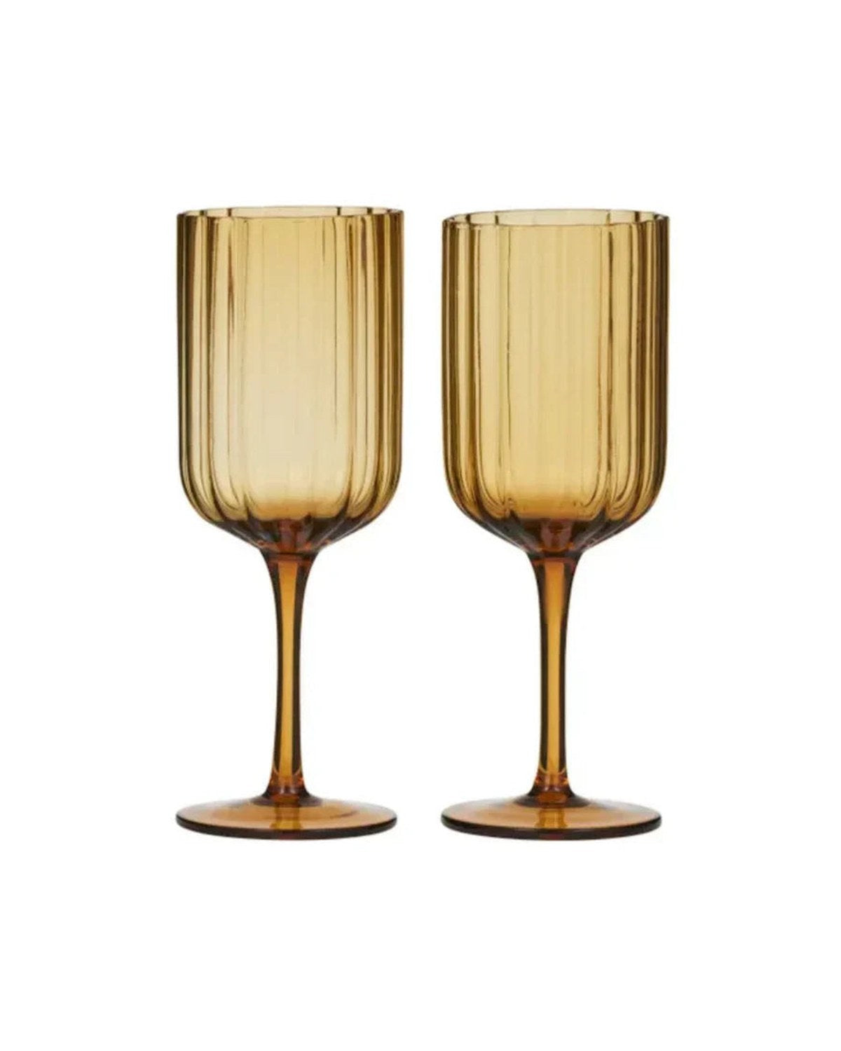 Hazel Wine Glass Amber