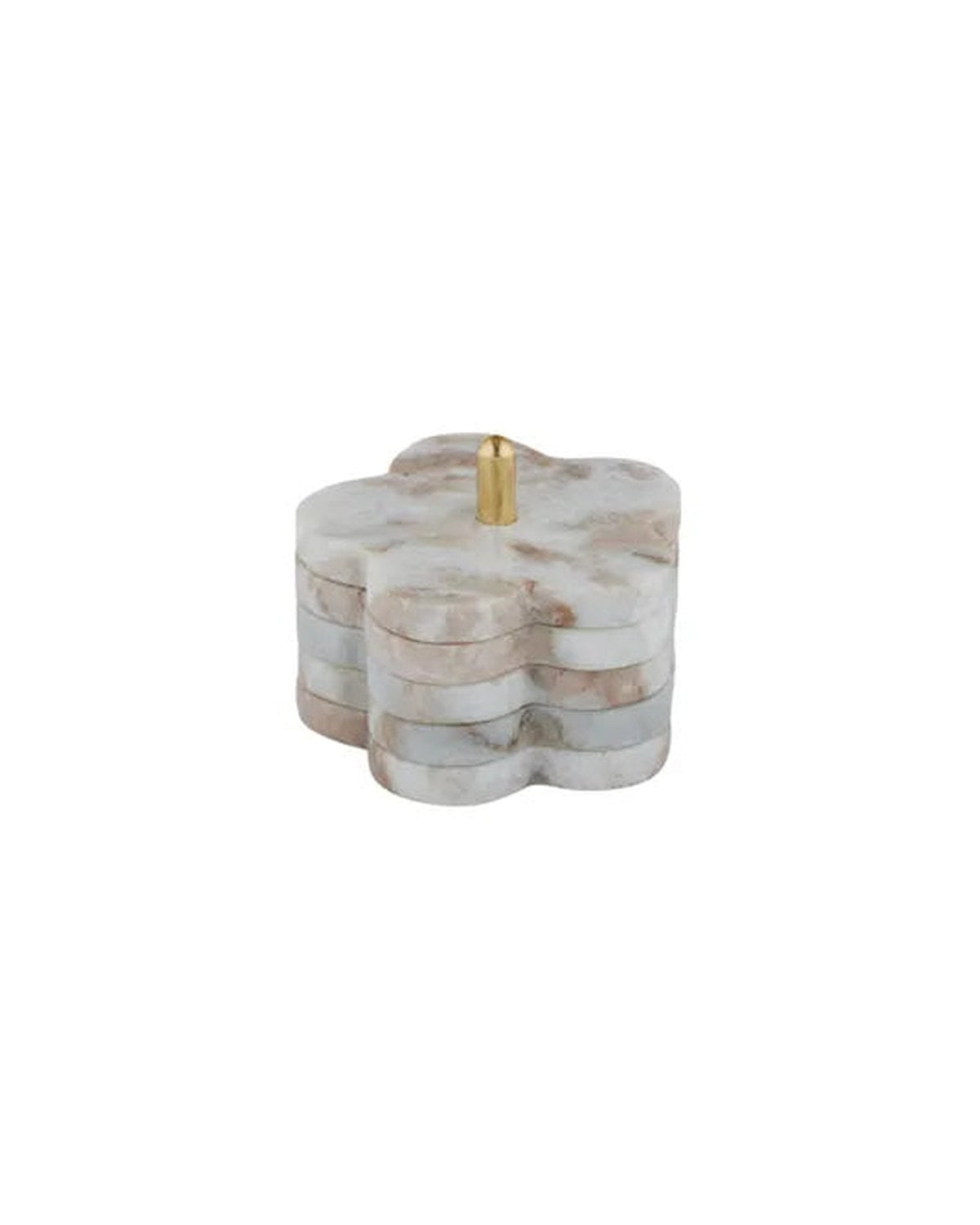 Mena Marble Coaster with Stand