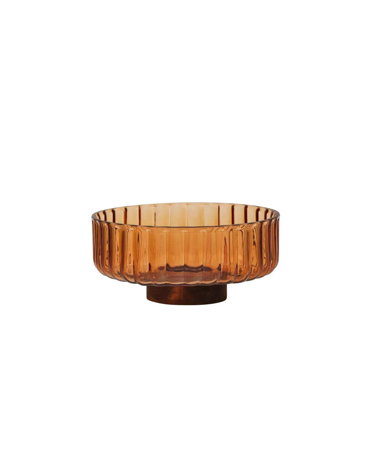 Mardin Glass w wood footed Bowl