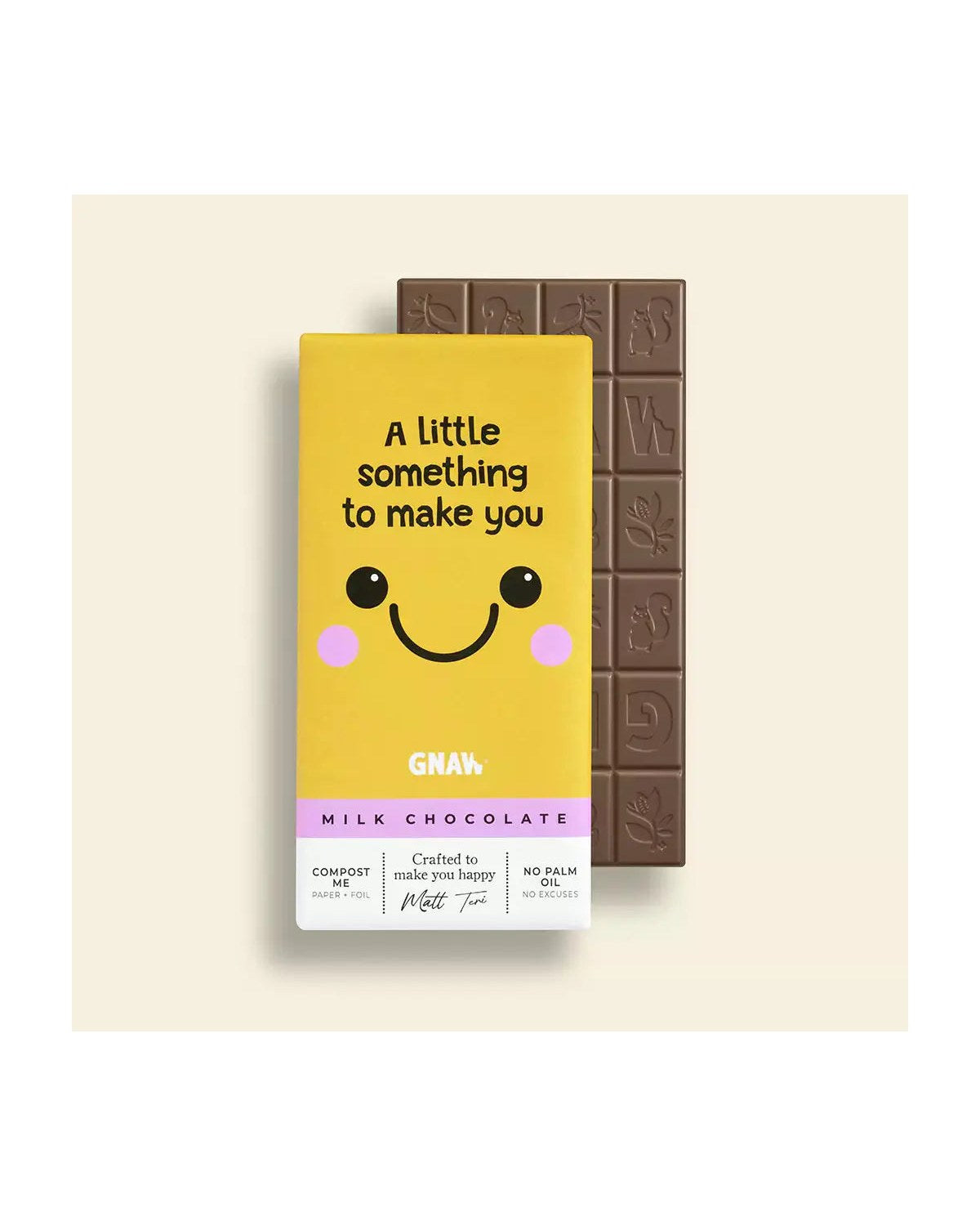 GNAW Something to Make you Smile Milk Chocolate - 80g