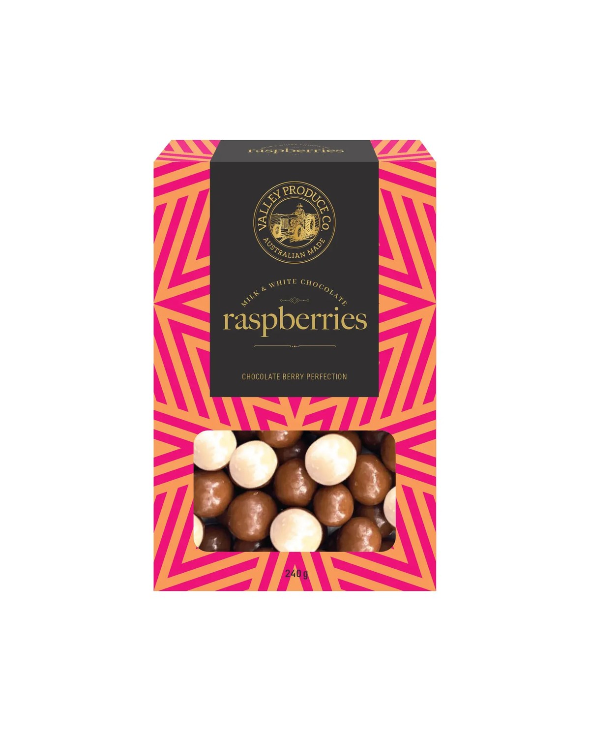 VPC Milk & White Chocolate Raspberries 220g